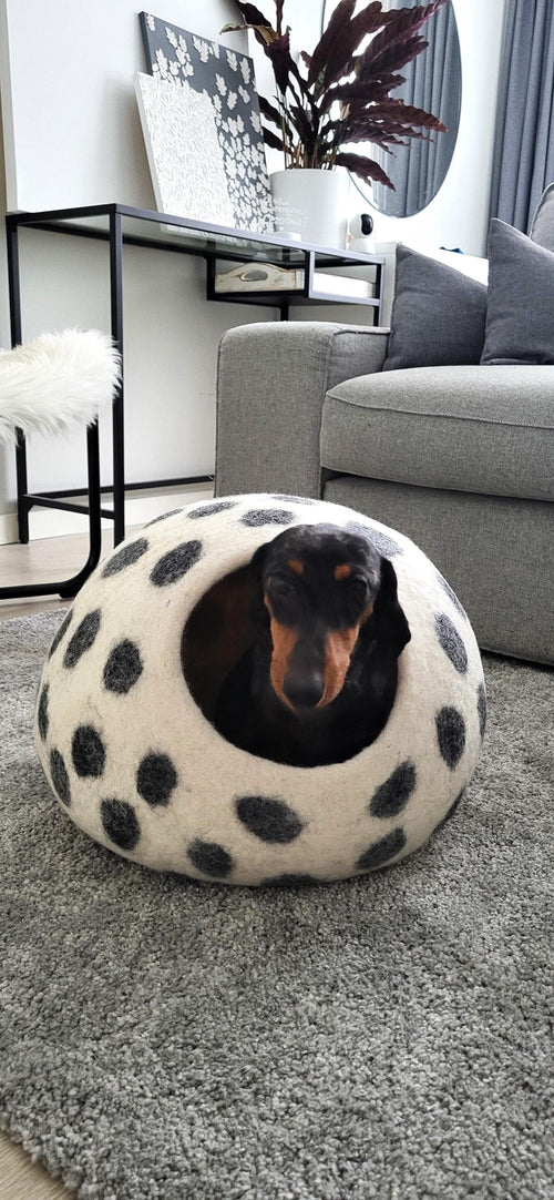 Pawlagom Handmade Cozy Woolen Bed for Cats and Dogs | 100% Natural Pet Nest Made in Poland