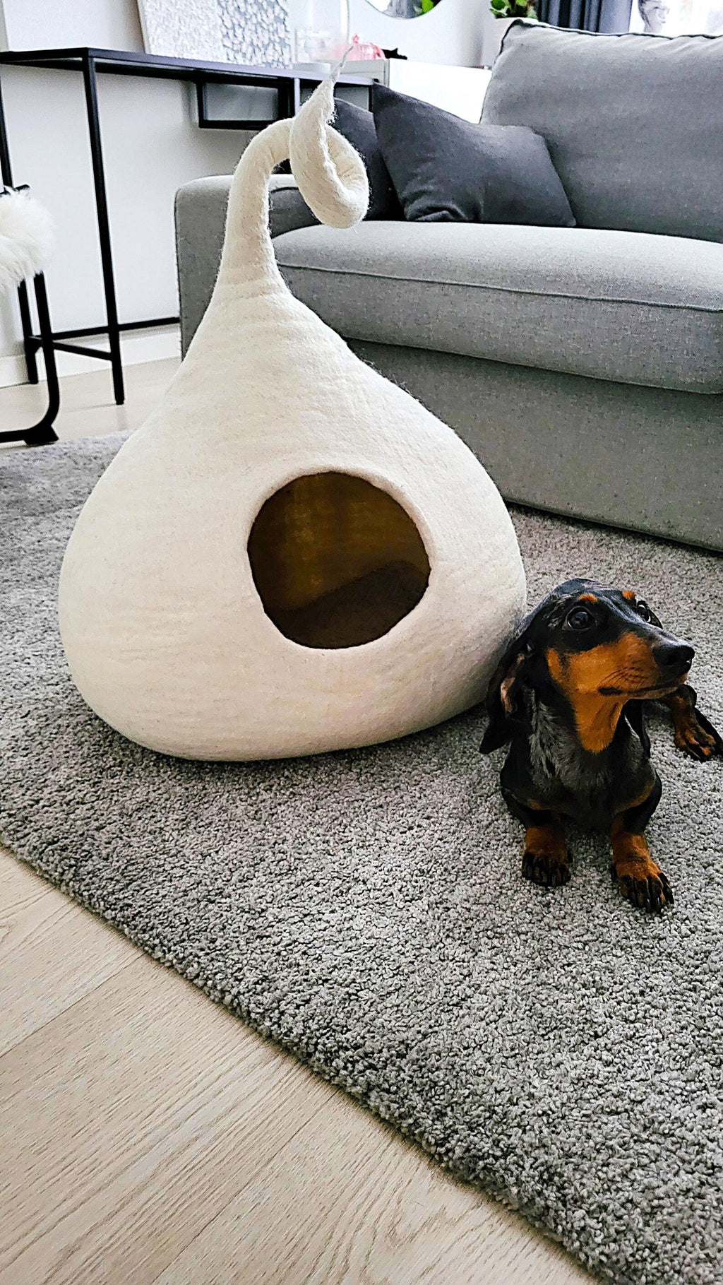 Pawlagom Handmade Cozy Woolen Bed for Cats and Dogs | 100% Natural Pet Nest Made in Poland