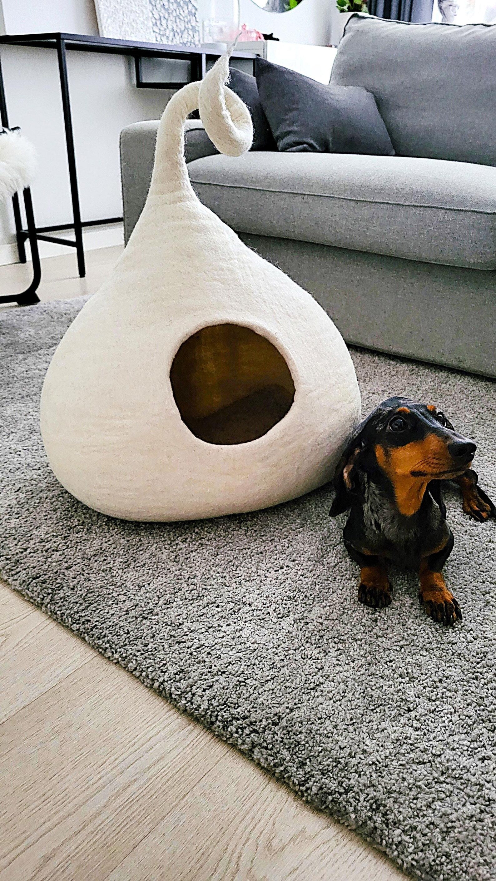 Pawlagom Handmade Cozy Woolen Bed for Cats and Dogs | 100% Natural Pet Nest Made in Poland