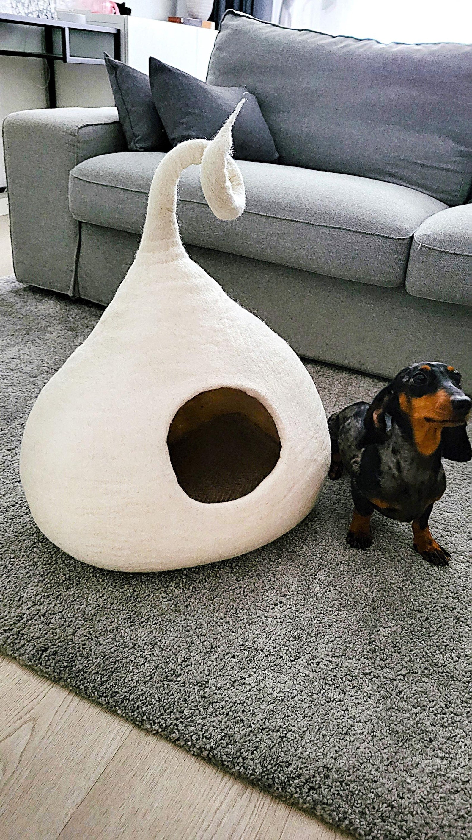 Pawlagom Handmade Cozy Woolen Bed for Cats and Dogs | 100% Natural Pet Nest Made in Poland
