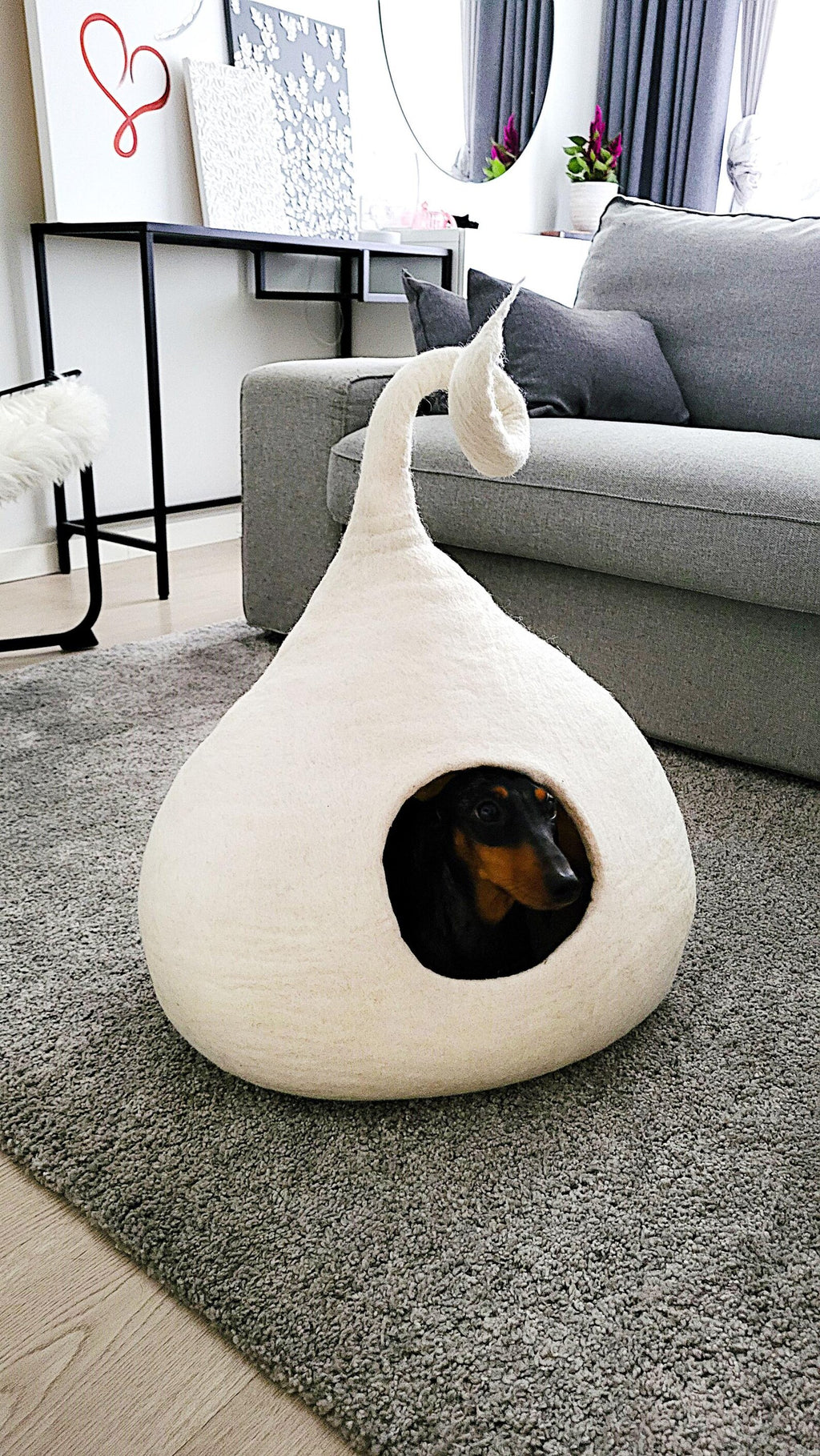 Pawlagom Handmade Cozy Woolen Bed for Cats and Dogs | 100% Natural Pet Nest Made in Poland