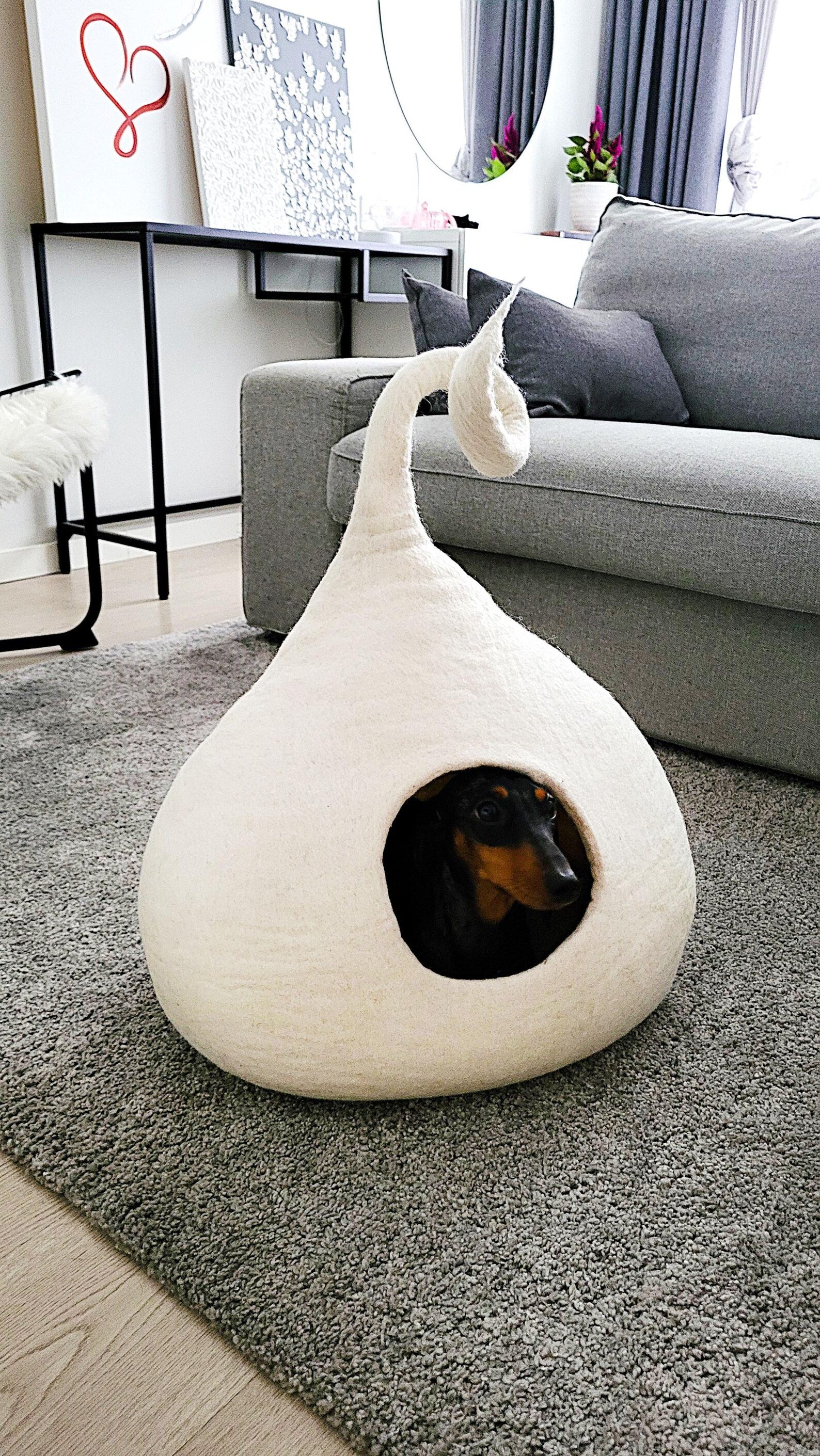 Pawlagom Handmade Cozy Woolen Bed for Cats and Dogs | 100% Natural Pet Nest Made in Poland