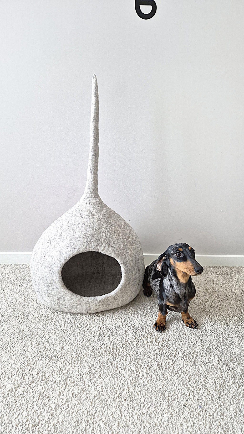 Pawlagom Handmade Cozy Woolen Bed for Cats and Dogs | 100% Natural Pet Nest Made in Poland | Custom Colors (45x50cm)